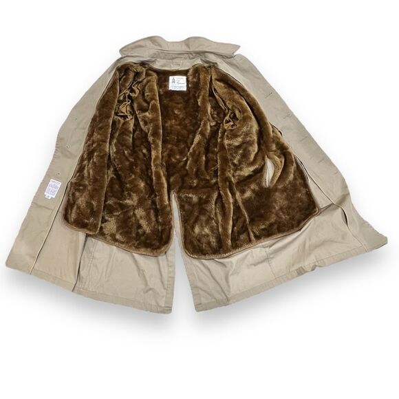 London Fog Maincoats Khaki Trench Coat with Zip Out Liner Size 46 - Picture 2 of 11